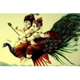 Lord Ganasha and Muruga on peacock